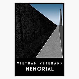 HOF Trading Vietnam Veterans Memorial Vinyl Sticker Waterproof Decal Laptop Wall Window Bumper Sticker 5"