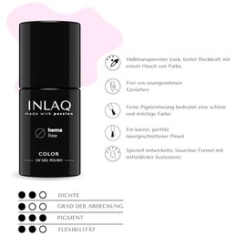 INLAQ® UV Nagellack Rosa - 6 ml Hema Free - Langlebiger UV Lack - Nail Polish - Essential Kollektion - Gelnägel - Shellac Gel - Gellack ohne Hema | 1001- French Pink