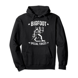 Bigfoot Special Forces - He's Got a Gun and uniform Pullover Hoodie