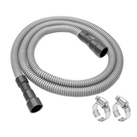 MyLifeUNIT Universal Dishwasher Drain Hose, 6.9 Ft Dishwasher Discharge Hose Extension, Corrugated and Flexible Dishwasher Hose Drain Replacement with 2 Clamps, Fits 11/16",1" and 1-1/8"