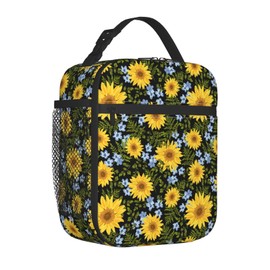 WAZHIJIA Sunflower Lunch Bag Tote Bag Lunch Bags For Women Lunch Box Insulated Lunch Container One Size