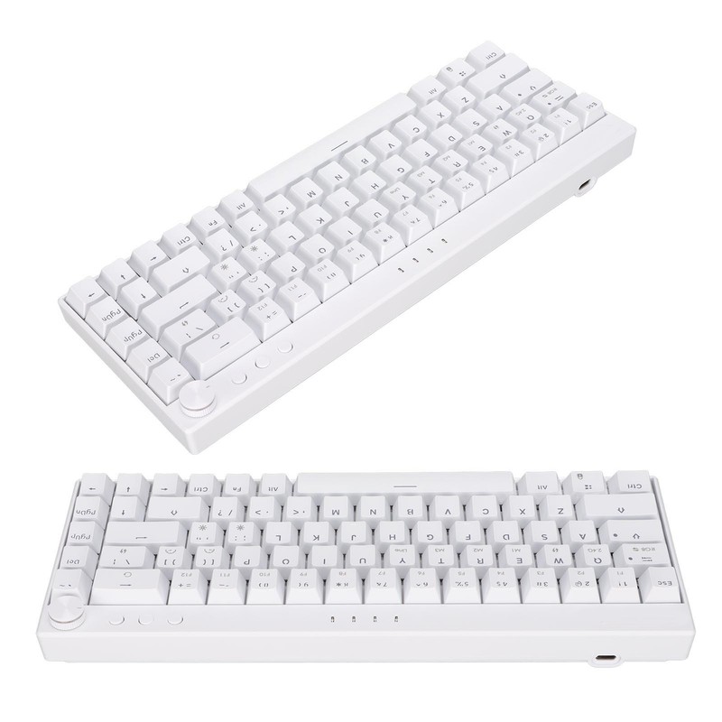 Mechanical Keyboard 68 Keys Three Modes RGB Backlight 1800mAh Battery