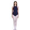 (Small, Navy Blue) - ModLatBal Women's Halter Neck Spandex Cotton