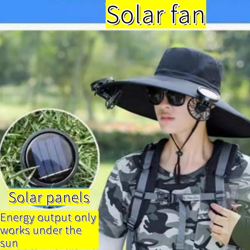 Solar Fan, Electric Mini Clip-On Solar Fan Air Conditioning Cooling