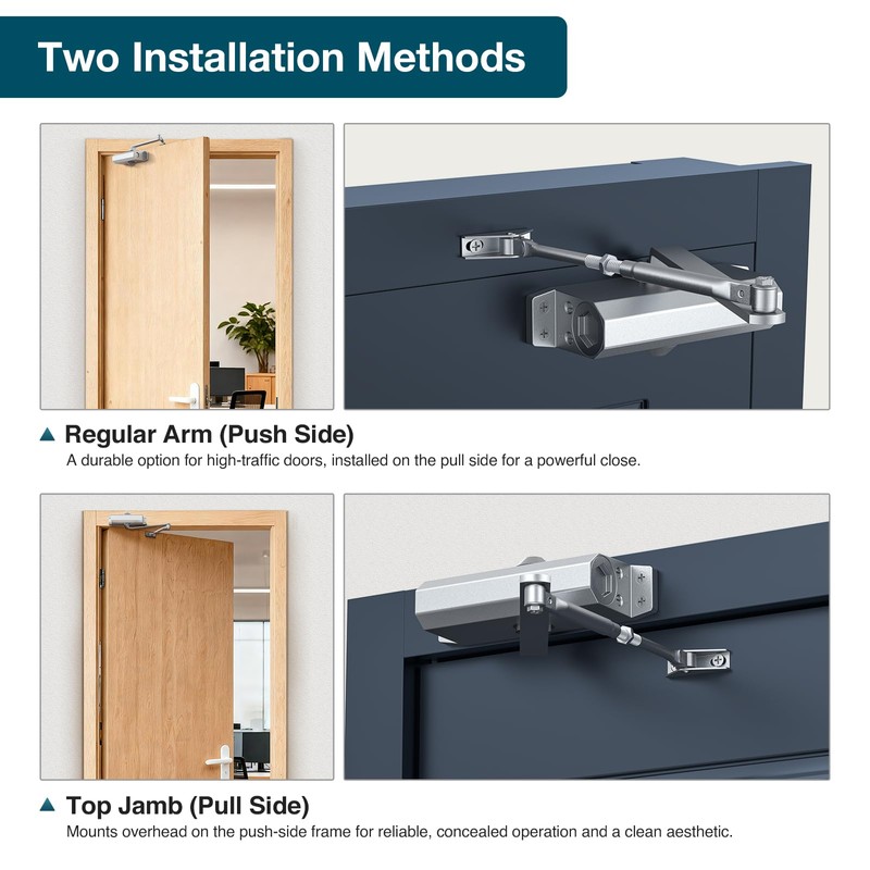 Calzibeno Automatic Door Closer, Door Closer for Home