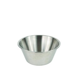 GOBEL - Stainless steel mixing bowl with flat bottom 28 cm - Professional mixing bowl - Large capacity for kitchen and pastry shop - Robust and durable - Dishwasher safe