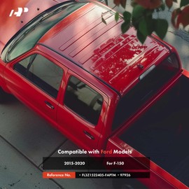 A-Premium Front Left Driver Side Upgraded Metal Exterior Door Handle with Keyhole & Keypad Hole Compatible with Ford F-150 F150 2015-2022, Without Passive Entry, Black Housing with Chrome Lever