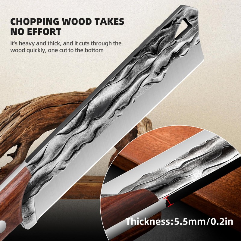 Machete with Sheath for Cutting Trees Heavy Duty, for Yard