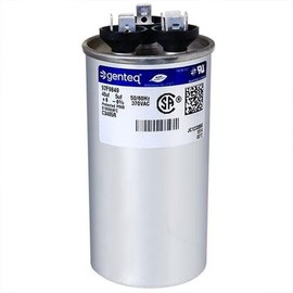 (2) Pack - GE/Genteq Z97F9849 97F9849-40 + 5 uf MFD 370 Volt VAC Genteq Replacement Round Dual Run Capacitors