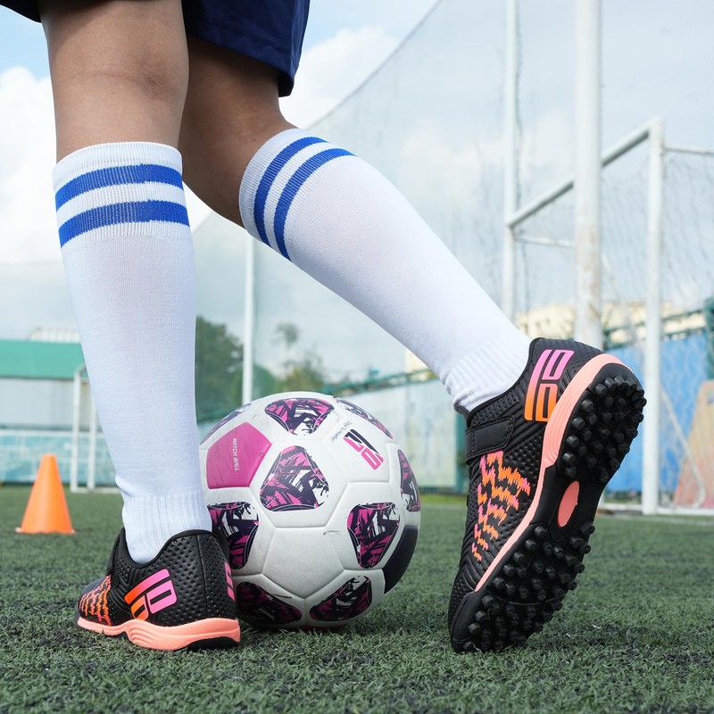 brooman Kids Turf Soccer Shoes Girls Boys Indoor Soccer Shoes