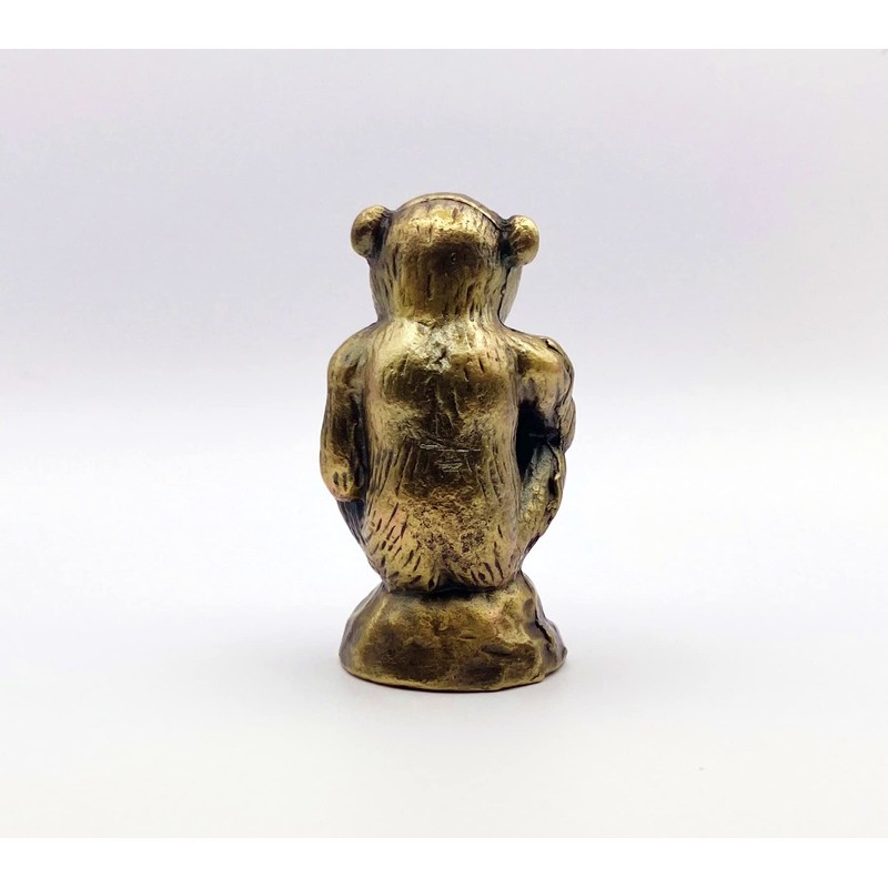 Lamp Finial-Thinking Monkey-Antique Brass Finish, Highly Detailed Metal Casting