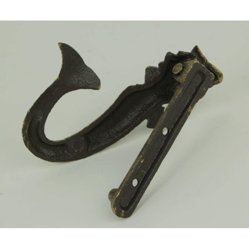 Zeckos Enchanting Antique Bronze Finish Cast Iron Mermaid Door Knocker