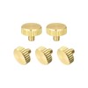 sourcing map Knurled Thumb Screws, M3x4mm Flat Brass Bolts Grip