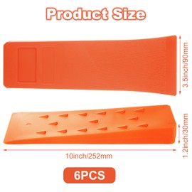 LOYORTY 6PCS Tree Felling Wedges with Spikes, 10'' Wood Splitting Wedge, ABS Plastic Tree Wedges for Tree Cutting, Chainsaw Wedge for Safe Cutting