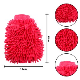 HAICN 2Pcs Chenille Microfiber Dog Towel Mitt Pet Grooming Glove Gentle Dog Bathing Scrubber Gloves Super Absorbent Washable for Small Medium and Large Cats Dogs