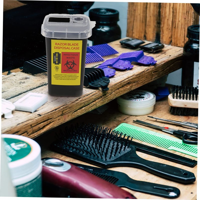TOVINANNA Barbershop Blades Box Razor Blade Dispenser Box Razor Disposal