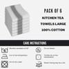 Pack of 6 Kitchen Tea Towels Large 100% Cotton Commercial