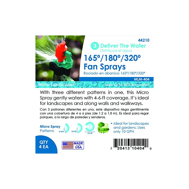Mister Landscaper Mlm-236 165 Degree/180 Degree/320 Degree Fan Sprays Drip