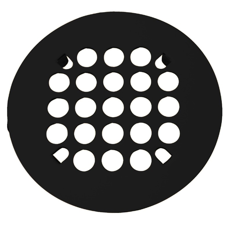 Westbrass Florestone Snap-In Shower Strainer, Matte Black, D3191-62