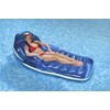 80" Inflatable Transparent Blue Adjustable Swimming Pool Lounger