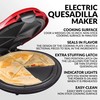 Taco Tuesday Deluxe 10-inch 6-Wedge Electric Quesadilla Maker with Extra