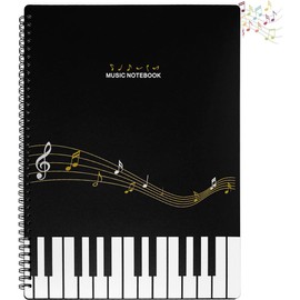 Music Folder, A4, 30 Pages, Music Sheet Choir Folder, Presentation Folder, Storage Folder, Waterproof Plastic Music Folder, for Documents, Paper, Artwork, Paintings, Photos (Piano)