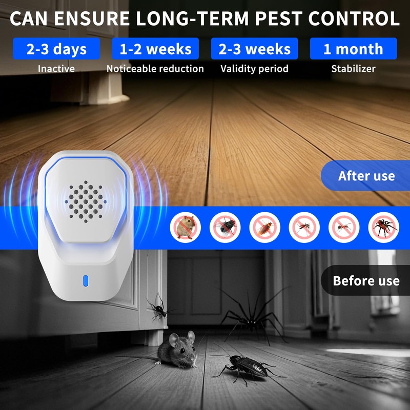 Ultraschall-Schädlingsabwehr, 4er-Pack Mäuseabwehr-001