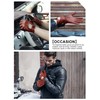 GSG Men Genuine Leather Gloves Burgundy Red Unlined Biking Touchscreen