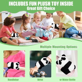 ONETOALL Kids Bike Basket with Cuddly Toy, Kids Bicycle Handlebar Bag, Girl's & Boy's Gifts for Balance Bike Tricycle Scooter