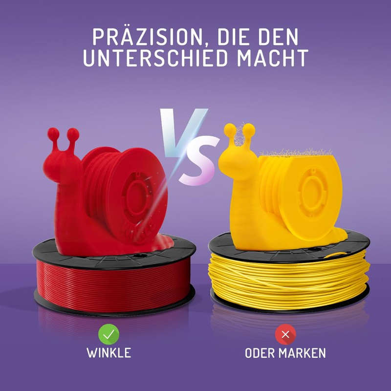 WINKLE PLA HD Filament 1.75 mm Mauve, 300 g Spool,