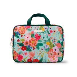 RIFLE PAPER CO. Travel Cosmetic Case (Pockets for storage, Wipe Clean, Travel Must Have Accessory, Stylized Pattern), Garden Party