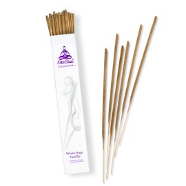 OneSoul Collection White Sage Lavender Incense Sticks, Natural Incense Sticks, Insence-Sticks for Aromatherapy, Hand-Rolled Artisan Meditation Sticks, Gift Set, 90-Min Burn Time, 11 Inches, Pack of 20