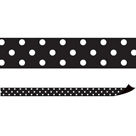 Teacher Created Resources Black Polka Dots Magnetic Strips