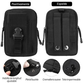 QMCZLA 2pcs Bolsa de Táctica - Bolsa de Táctica de Sistema Molle Bolsa Cintura Multi-fucional Portátiles Al Aire Libre Bolsas para Camping Escalada Senderismo