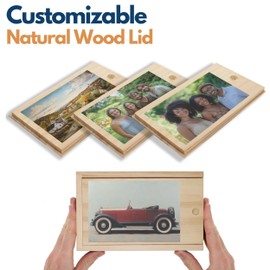 WE Games Custom Color Logo or Image Double 6 White Dominoes Set in Wooden Case