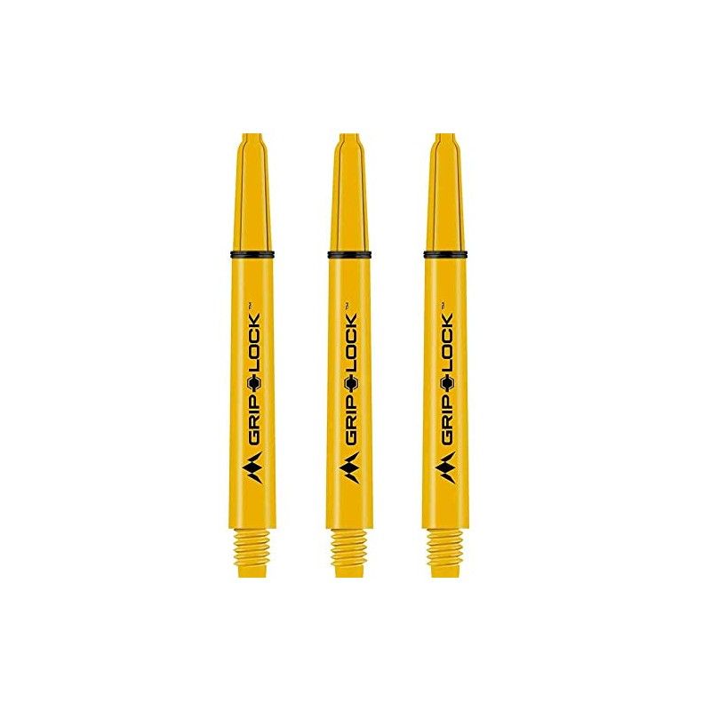 Mission Darts 5 x Yellow GripLock Shafts Medium Dart Stems