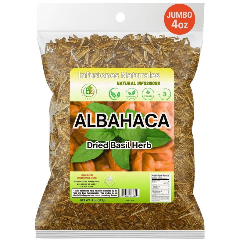 Albahaca Seca para Té y Condimento(Dried Basil Leaves – 4