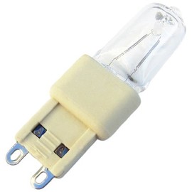 CBconcept - 10 Bulbs - 110V - 120V AC 50 Watts, Clear JCD G9 + Ceramic Base Looped Pin 50W Halogen Light Bulb, for Accent Lighting, Chandelier, Puck Light, Range, RV, Landscape - Designed in CA