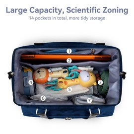 Pripher Daddy Diaper Bag Tote, Mom Daddy Bags for Hospital, Diaper Backpack, Large Capacity Hospital Bags for Labor and Delivery (Camo Navy Daddy Bag)