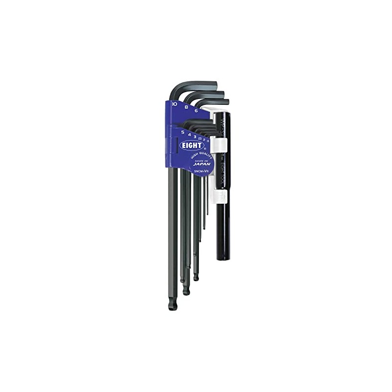 Eight TA14-1510NP Hex Spanner with Pipe 9 Piece Set 0.06