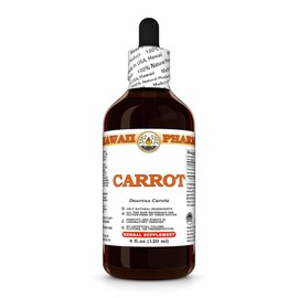 Carrot (Daucus Carota) Dry Root Tincture, Made in Hawaii, All Natural, Vegan, Pure Liquid Extract - 4 fl.oz