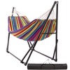 Hammock with Foldable Steel Stand,Frabic Tension Adjustable,Carrying Bag Included, 616