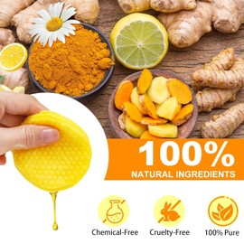 Turmeric Face Scrub Pads, 40 Pack - Turmeric Kojinic Acid Pads with Vitamin B5 & C, Sugar Turmeric Face Pads for Gentle Cleansing