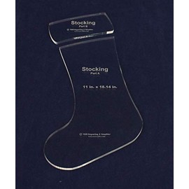 Holiday Stocking 2 Piece Set 11 x 18 Inches-1/4 Inch Thick
