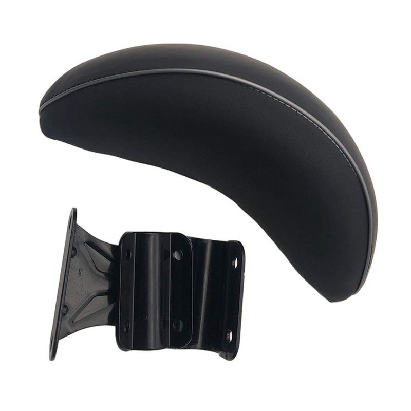 B Baosity Universal Motorcycle Backrest Black Sissy Bar PU Leather