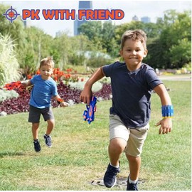 2 Pack Blaster Guns Boys Toy-with 60 Soft Foam Darts Bullets& 2 Wrist Bands-Valentines Gifts for Kids Hand Gun Toys Party Supplies for 3,4,5,6,7,8,9 Years Kids