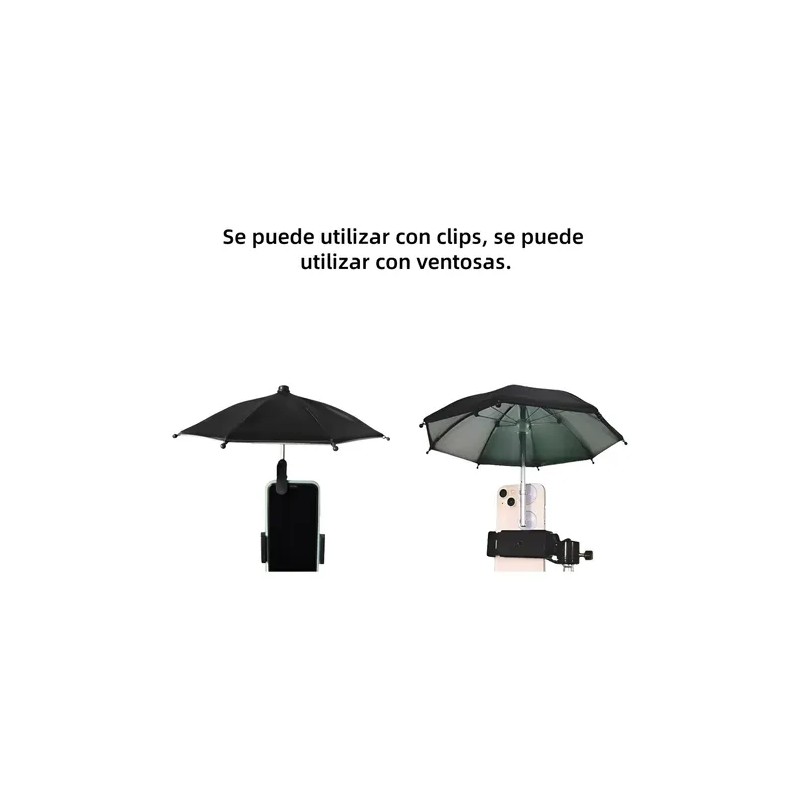 Soporte Para Sombrilla Para Teléfono Celular Para Auto Negro