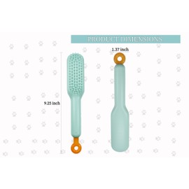 MAEELOU Stretchable Puppy Brush ， Soft Dog Brush - Gentle Grooming Brush for Small Dogs, Perfect for Yorkie, Shih Tzu, Maltipoo ，Dog Hair Remover Brush (Green)
