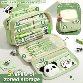 KOSTACHI Pack of 29 Aesthetic School Supplies, Green, Green