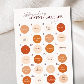 Adventskalender Achtsamkeit I Affirmationen I Rubbel Adventskalender I Adventskalender zum Freirubbeln mit Affirmationen I Achtsame Adventszeit I Affirmationskarten (Ich bin Affirmationen - bunt)